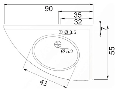 Тумба с раковиной De Aqua Трио Люкс белая R