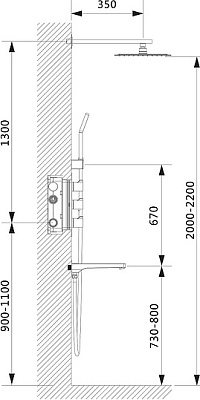 Душевая система встроенная с термостатом Timo Petruma SX-5149/00SM хром