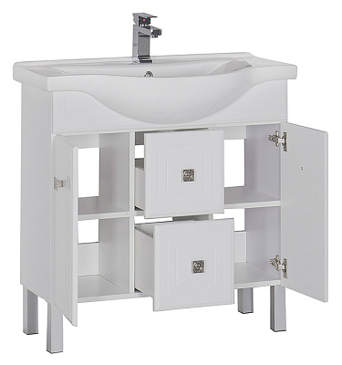 Тумба с раковиной Aquanet Стайл 85 с ящиками