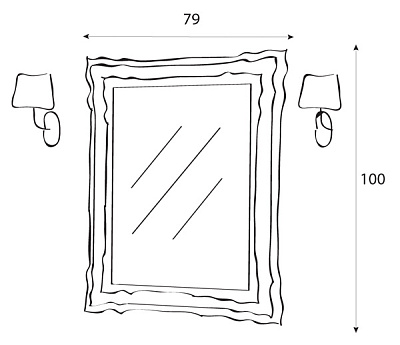Зеркало Cezares Firenze noce