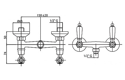 Смеситель Cezares Diamond DIAMOND-D-03/24-Sw для душа