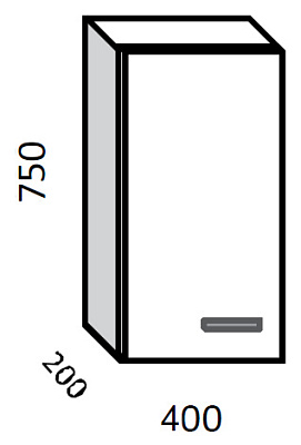 Шкаф Cezar Solaris 40 черный L
