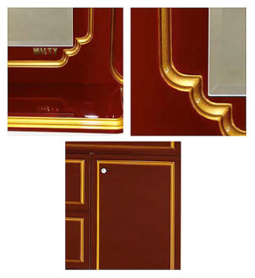 Мебель для ванной Misty Praga 105 бордо патина