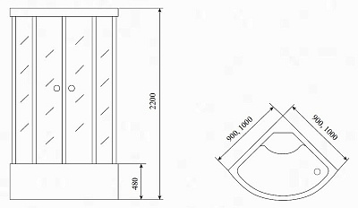 Душевая кабина Timo Lux T-7790