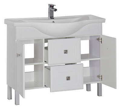 Тумба с раковиной Aquanet Стайл 105 с ящиками