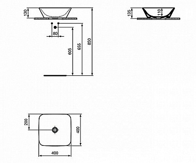 Раковина Ideal Standard Connect Air 40 E034701