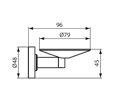 Мыльница антивандальная Ideal Standard IOM A9129AA
