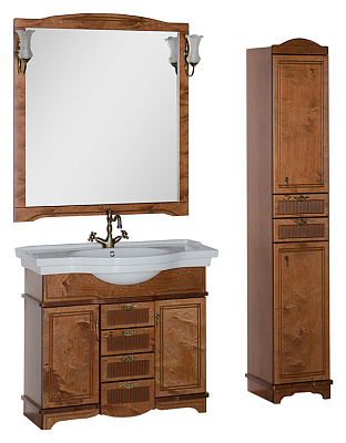 Зеркало Aquanet Луис 100 NEW темный орех