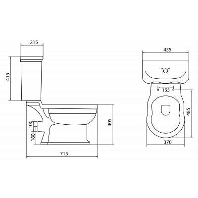 Бачок для унитаза BelBagno Boheme BB115T