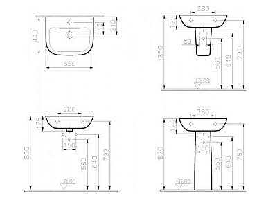 Полупьедестал для раковины VitrA S20
