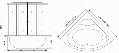 Душевая кабина Timo Standard T-1125