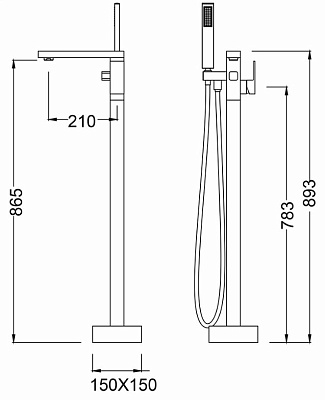 Смеситель Timo Selene 2200/00Y-CR chrome для ванны