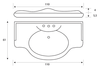 Тумба с раковиной Cezares Lady bianco perla frassinato
