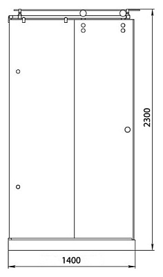 Душевая дверь в нишу Aquanet Gamma 140-12 R