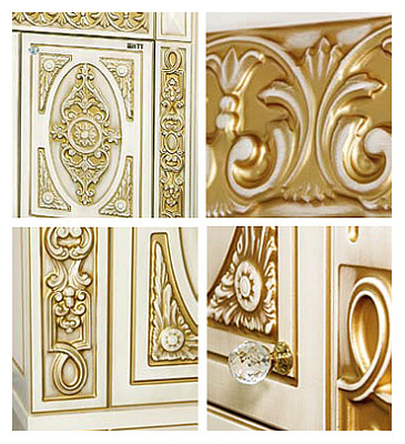 Зеркало Misty Беатрис 80 бежевое патина