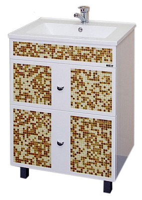 Мебель для ванной Misty Морена 60 золотая мозаика