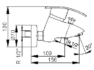 Смеситель E.C.A. Mix cubic 402102166 для ванны с душем