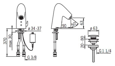 Смеситель Oras Alessi 8514F для раковины бесконтактный