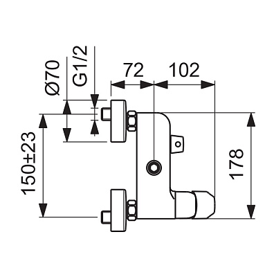 Система душевая BALANCE в комплекте смеситель, верхний душ, шланг и лейка Vidima BA271AA