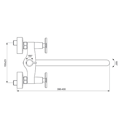 Смеситель Vidima Art BA330AA для ванны с душем