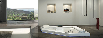 Акриловая ванна Jacuzzi Aura Corner 160 Corian