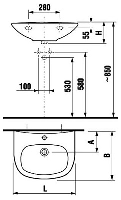 Раковина Jika Zeta 50 1039.0