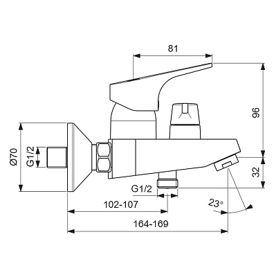 Смеситель Vidima Next BA371AA для ванны с душем
