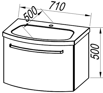 Тумба с раковиной Kolpa San Adele 71