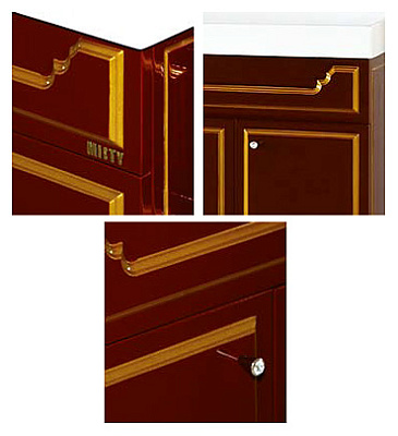 Мебель для ванной Misty Praga 120 бордо патина