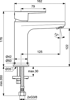 Смеситель Ideal Standard Cerafine O BC554XG для раковины