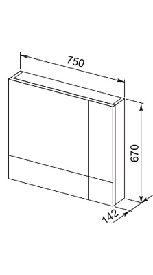 Зеркало-шкаф Aquanet Верона 75 белый