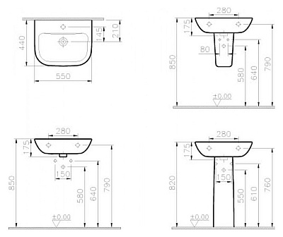 Раковина VitrA S20 5502B003