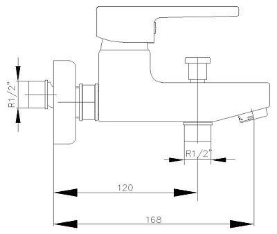 Смеситель E.C.A. Mix D 102102346 для ванны с душем