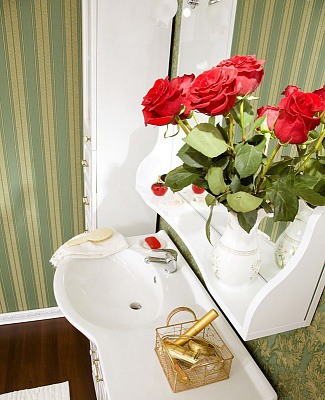 Тумба с раковиной Бриклаер Анна 90 белая L