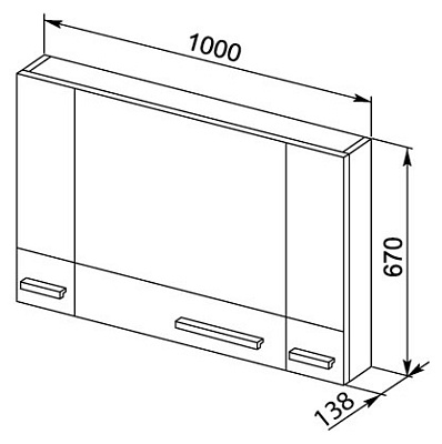 Зеркало-шкаф Aquanet Нота 100 камерино белый