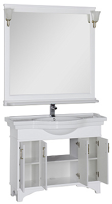 Тумба с раковиной Aquanet Валенса 110 белая