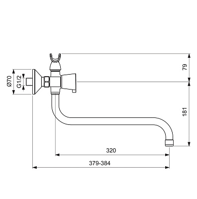 Смеситель Vidima Quadro BA346AA для ванны с душем