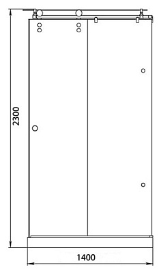 Душевая дверь в нишу Aquanet Gamma 140-12 L