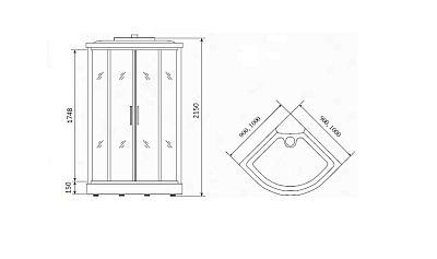 Душевая кабина Timo Eco TE-0709