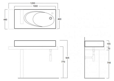 Раковина Simas Bohemien BO 14 (105 см)