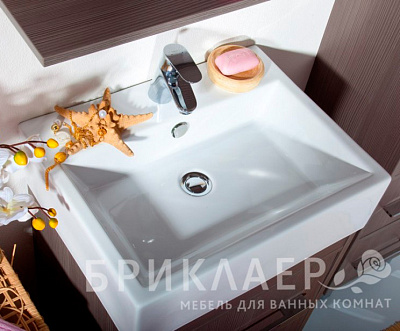 Тумба с раковиной Бриклаер Чили 55 серая лиственница