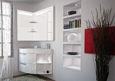 Мебель для ванной De Aqua Трио Люкс белая L