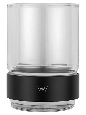 Стакан для зубных щеток с держателем WONZON & WOGHAND CARBON, Черный WW-7721