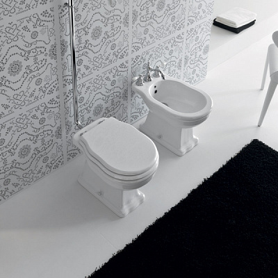 Чаша для унитаза приставного BelBagno Boheme BB115CBS/BB115SCM-CRM