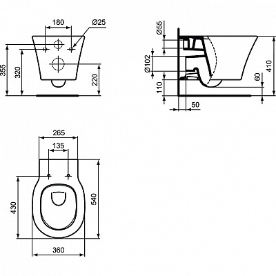 Подвесной унитаз Ideal Standard Connect Air E005401
