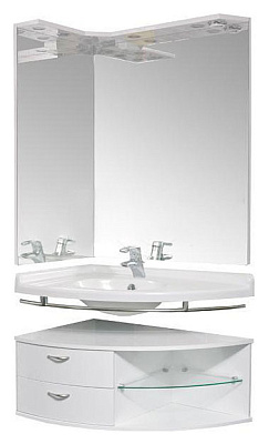 Тумба с раковиной De Aqua Трио L фурнитура хром