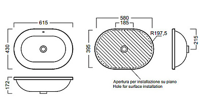 Раковина Hatria Daytime (61 см)