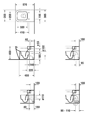 Унитаз приставной Duravit Happy D.2 2159090000