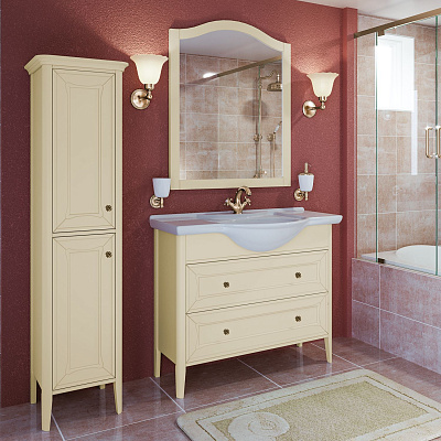 Тумба с раковиной Timo Aurora 105 M-V vanilla