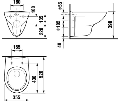 Унитаз подвесной Jika Zeta 2039.6